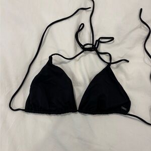 Black Triangle String Bikini Top